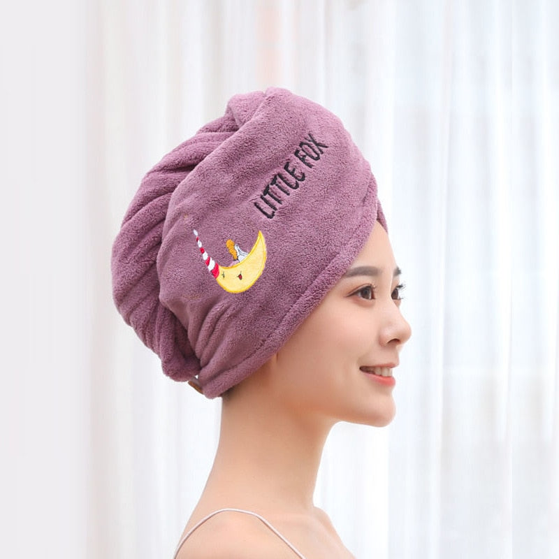 Women Microfiber Towel Hair Towel Bath Towels for Adults Home Terry Towels Bathroom Serviette De Douche Turban for Drying Hair